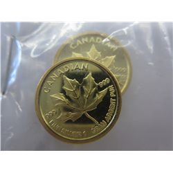 4 x Canada Maple Leaf round