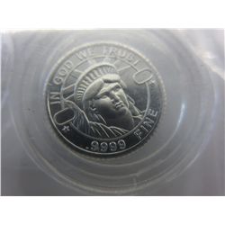 Limited .9999 Statue of Liberty silver rounds, a collection of 4 coins