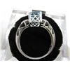 Image 2 : Emerald cut -Blue Topaz & Diamond ring