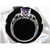 Image 2 : Emerald cut - Amethyst & Diamond ring