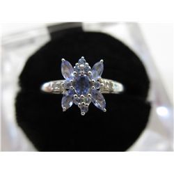 Tanzanite & Diamond cocktail ring