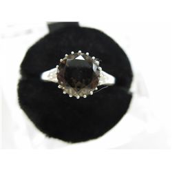 Brown Topaz & Diamond dinner ring