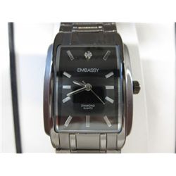 Man's brand new stretch band Embassy diamond watch