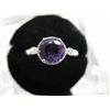 Image 1 : Amethyst & Diamond dinner ring - Round cut