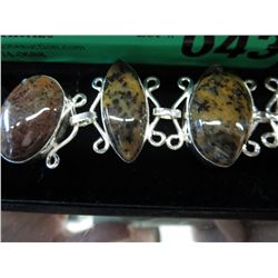 Custom made - Jasper & .925 Silver bracelet