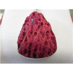 Pink Ruby Druzy pendant & necklace set