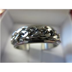 Unique - Man's spinning band chain ring