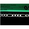 Image 1 : Italian made - Silver  Figaro design link bracelet