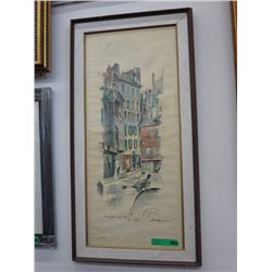 Framed watercolour print by John Haymson