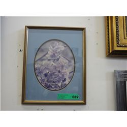 Framed picture of flowers