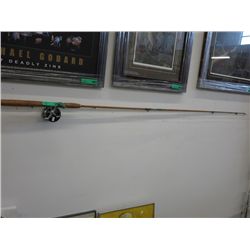 Cane fishing rod - 78" long  with Oil 23.6 reel