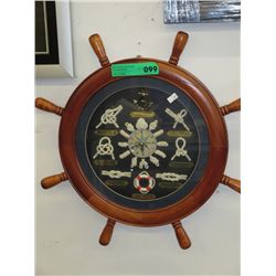 Ship Wheel clock with knots