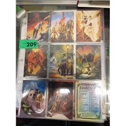 20 sheets of Boris Vallejio collector cards