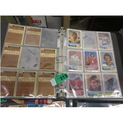 Binder of hockey cards, 1970's