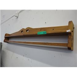 Quilt rack and blanket - rack is wall mounted
