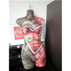 Mannequin shirt form, air brushed