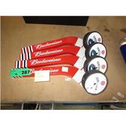 Four Budweiser "Vancouver Canucks" beer pulls