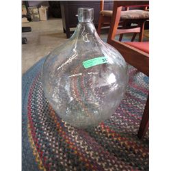 Bulbous glass jar, 21" tall, 16" dia