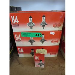 6 cases of automotive halogen bulbs - H4