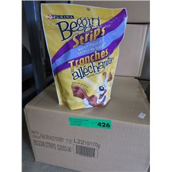Case of bacon flavour Beggin Strips for dogs