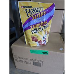 Case of bacon flavour Beggin Strips for dogs