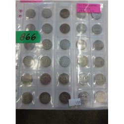 30 Canadian Nickels 1930-1959