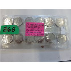 12 Canadian Queen's Golden Jubilee Coins