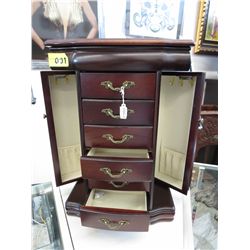 Brand new - mahogany 6 drawer jewelry chest