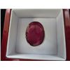 Image 1 : Genuine oval cut ruby ring in sterling silver
