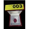 Image 3 : Genuine oval cut ruby ring in sterling silver