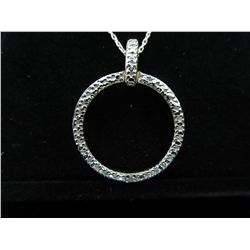 Sterling silver & Diamond Eternity pendant