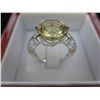 Image 2 : 5 carat -Yellow quartz ring in silver