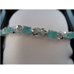 Ladies' Emerald & Diamond tennis bracelet