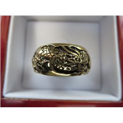 Solid Bronze - men's dragon ring