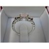 Image 2 : Pink Quartz ring  - set with 6 Diamonds