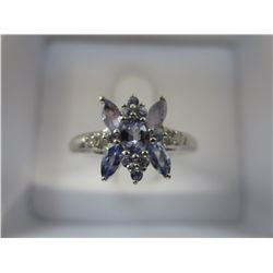 Tanzanite & Diamond dinner ring