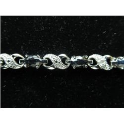 Sapphire & Diamond - ladies tennis bracelet.