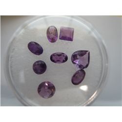 8 x Amethyst loose cut gemstones