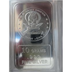 .999 Solid Silver art bar