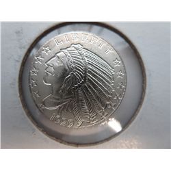 Indian Head - solid silver round