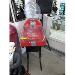 Coin operated gum ball game dispenser