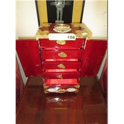 Brass and rosewood - Oriental jewelry box