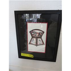 Framed, Richard Shorty print "Copper Design"