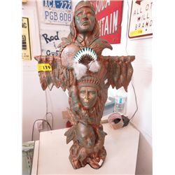 Totem style statue - painted plaster