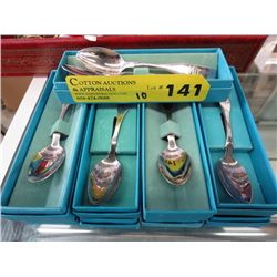 10 Commemorative spoons in Birks boxes