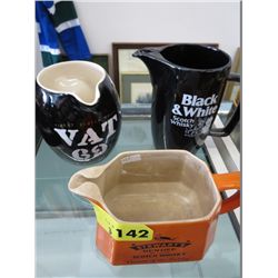 3 "Wade" Whiskey jugs
