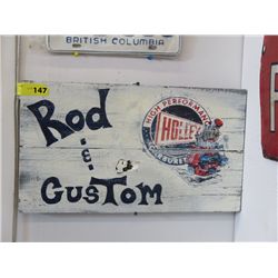 Folk art painted sign "Holley Carburetor"