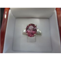 Pink Tourmaline Solitaire ring