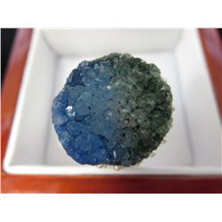 Blue Druzy solitaire ring