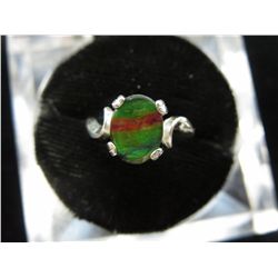 Ammolite ring in Sterling Silver setting
